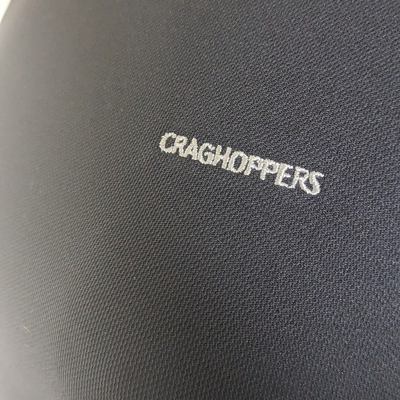 Women's Craghoppers Black And Grey Running Sport Top Size 6 8 Polyester - Picture 7 of 8